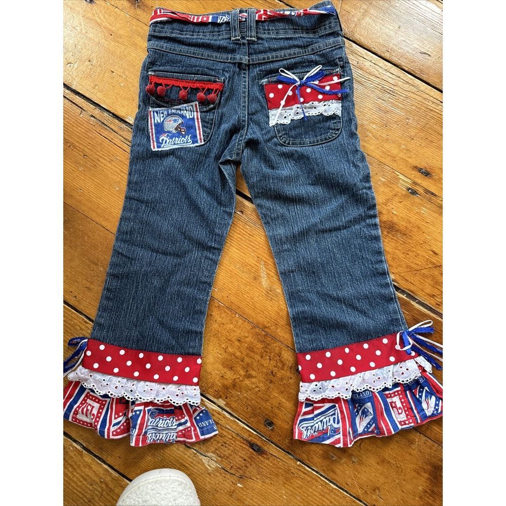 Custom NFL Jeans New England Patriots - Osh Kosh B'gosh Sz 6 - Picture 6 of 8